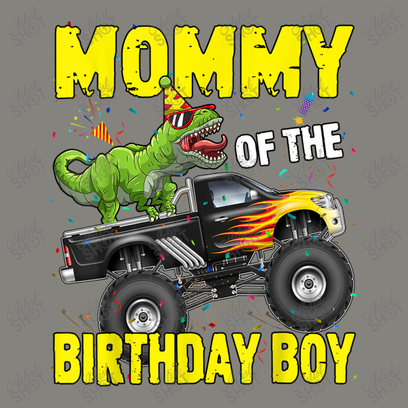 Mommy Of The Birthday Boy Dinosaurs T Rex Monster Truck Characters Car Dyed Cap | Artistshot