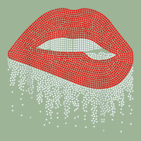 Dripping Lips Bling Rhinestone Woman Girl Birthday Urban Heavy T-shirt | Artistshot