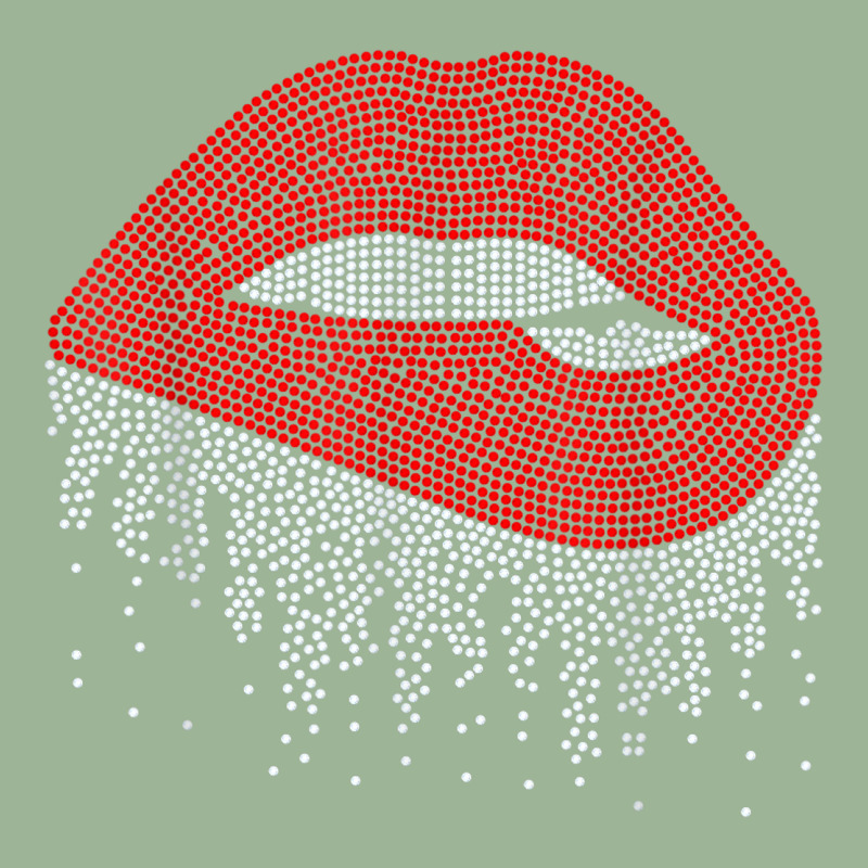 Dripping Lips Bling Rhinestone Woman Girl Birthday Urban Heavy T-shirt by Deluxe | Artistshot