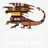 Easily Distracted By Dragon And Books Funny Urban Heavy T-shirt | Artistshot