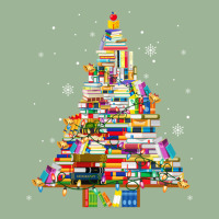 Christmas Library Tree Lights For Librarian And Book Lover Long Sleeve Urban Heavy T-shirt | Artistshot