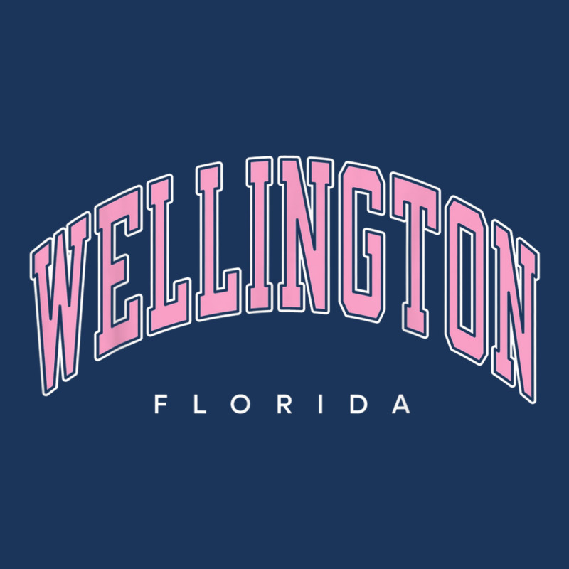 Wellington Florida Fl Varsity Style Pink Text Leatherette Tumbler | Artistshot