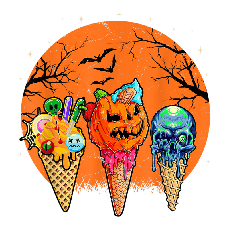 Ice Cream Halloween Costume Scary Moon Melting Skull Pumpkin Bomber Jacket | Artistshot