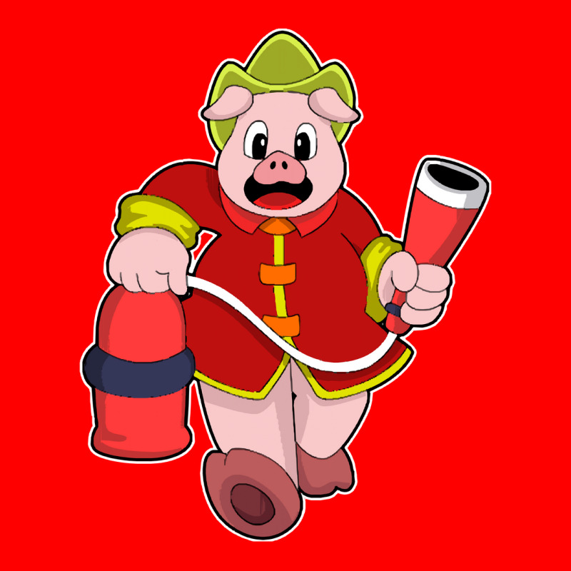 Fire Department T  Shirt Pig As Firefighter With Fire Extinguisher T Bomber Jacket by strategicwastes | Artistshot