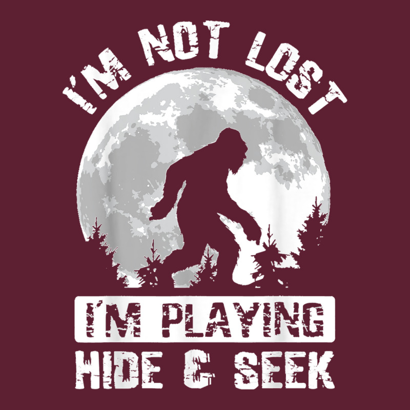 Retro Bigfoot Im Not Lost Im Playing Hide & Seek Sasquatch Beanie by saterseim | Artistshot