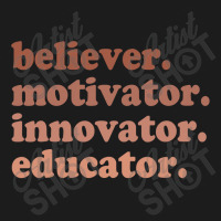 Back To School Believer Motivator Innovator Educator Teacher Beanie | Artistshot