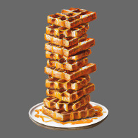 Tall Stack Of Waffles And Syrup Adjustable Baseball Cap | Artistshot