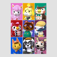 Animal Crossing Towns Folk Yearbook Photo Style Poster Adjustable Baseball Cap | Artistshot