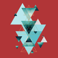 Geometric Triangle Compilation In Teal Leatherette Tumbler | Artistshot