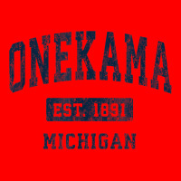 Onekama Michigan Mi Vintage Athletic Sports Design Bomber Jacket | Artistshot