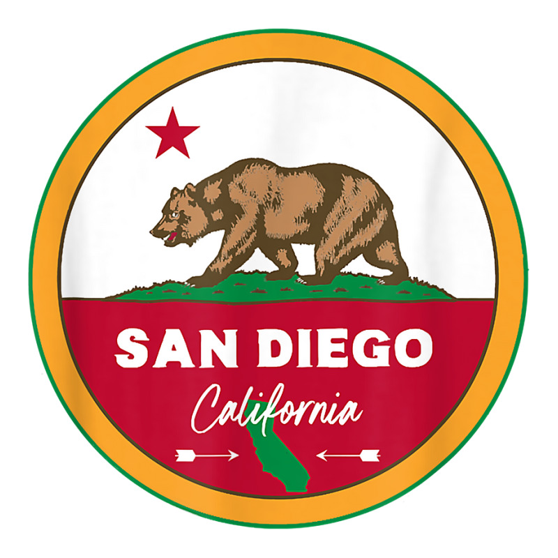 I Love San Diego California Ca Flag And Bear Badge Bomber Jacket by JamesPlyler | Artistshot