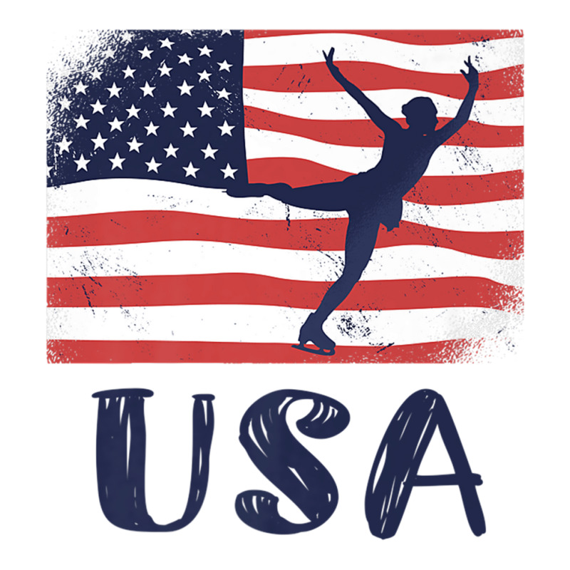 Ice Skating Dance Usa Vintage Support American Usa Flag Premium Bomber Jacket by URVIBUPADHYAY | Artistshot