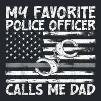 My Favorite Police Officer Calls Me Dad, Thin Blue Line, Cop Crewneck Sweatshirt | Artistshot