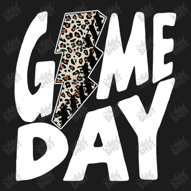 Game Day Leopard Lightning Bolt Beanie by Mozza | Artistshot