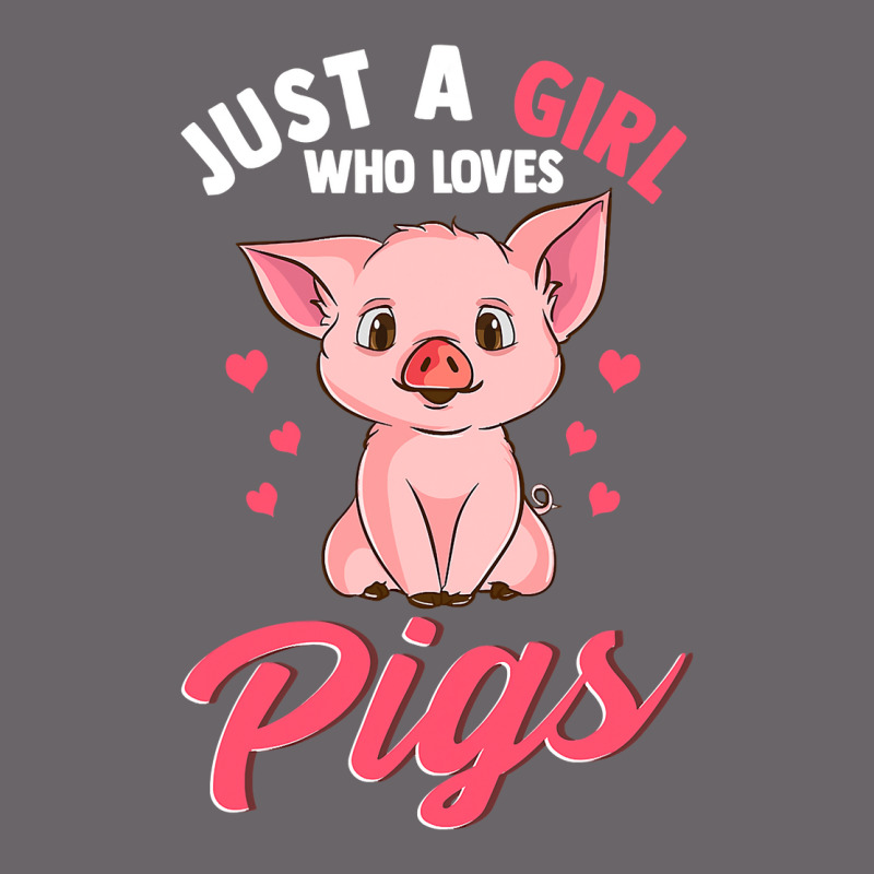 Just A Girl Who Loves Pigs Hog Lover Cute Farmer Gift Girls T Shirt Mesh Back Trucker Hat | Artistshot