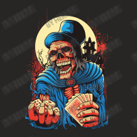 Scream Skull Catch Dice And Playing Card Ladies Fitted T-shirt | Artistshot