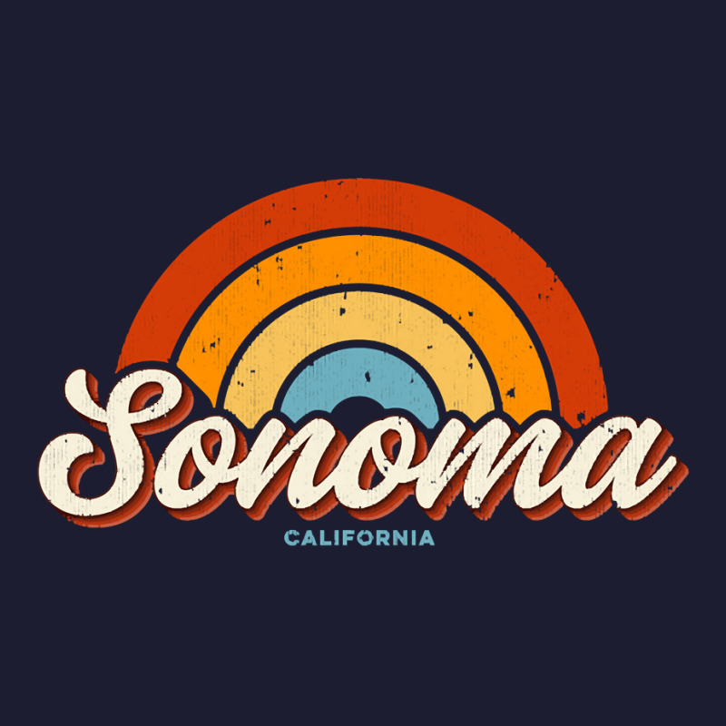 Sonoma California Ca Vintage Rainbow Retro 70s Long Sleeve T Shirt Foam Trucker Hat by cm-arts | Artistshot