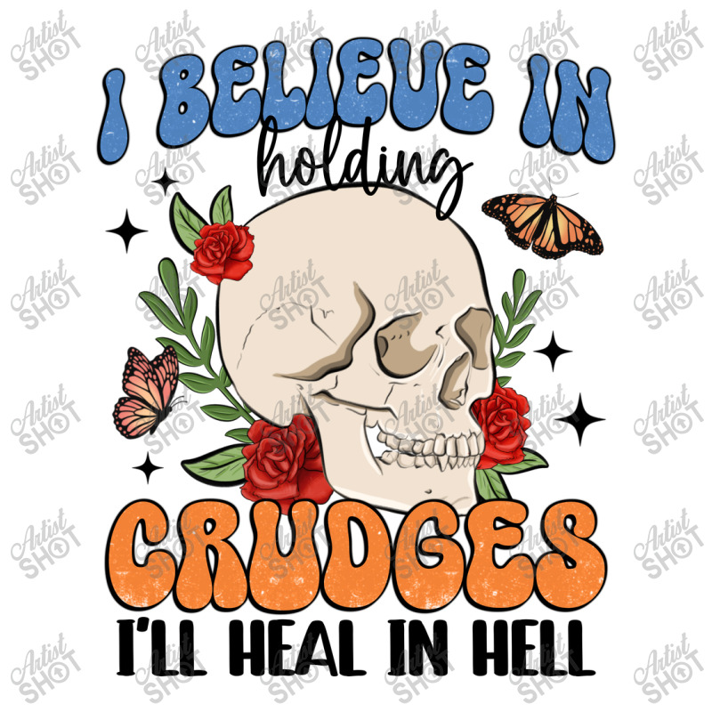 I Believe In Holding Crudges I'll Heal In Hell Men Denim Jacket | Artistshot