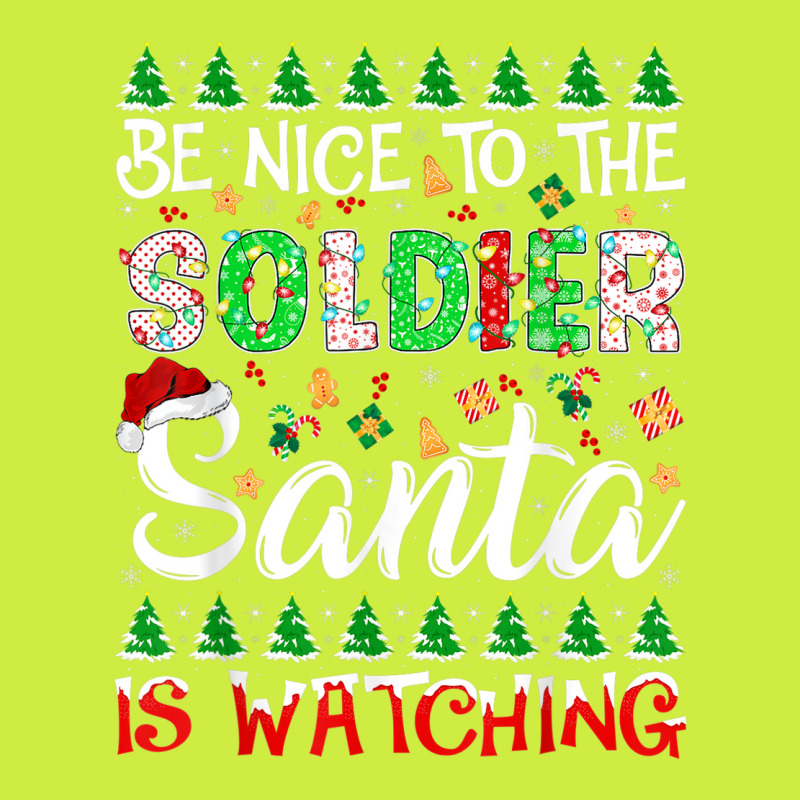 Be Nice To The Soldier Santa Is Watching Soldier Christmas Adjustable Baseball Cap | Artistshot