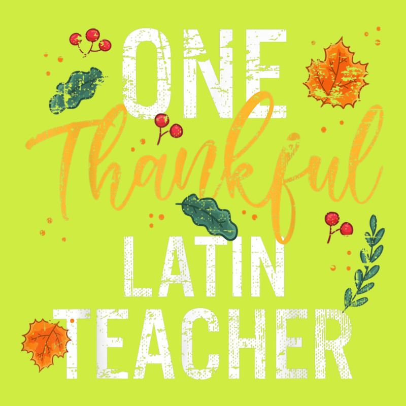 One Thankful Latin Teacher Cute Fall Thanksgiving Adjustable Baseball Cap by August | Artistshot