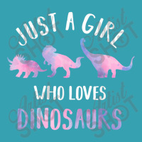 Just A Girl Who Loves Dinosaurs Cute Floral Dino Lover Dyed Cap | Artistshot