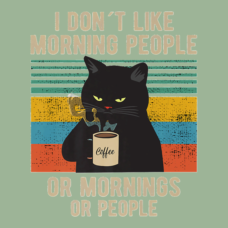 I Hate Morning People And Mornings And People Coffee Cat Premium Urban Heavy T-shirt by kevinnichols | Artistshot