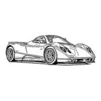 Pagani Zonda C12s Supercar Racing Wireframe Bomber Jacket | Artistshot