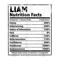 Liam Nutrition Facts Funny Name Humor Nickname Sarcasm T Shirt Bomber Jacket | Artistshot