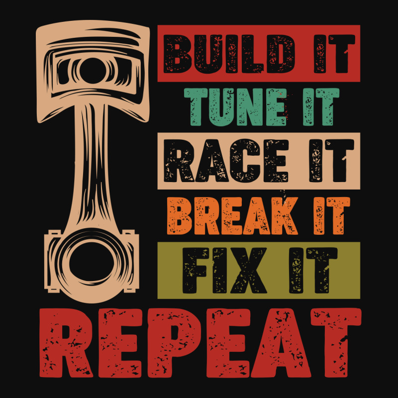 Mechanic Build It Tune It Race It Break It Fix It Repeat Retro Vintage Crop Top | Artistshot