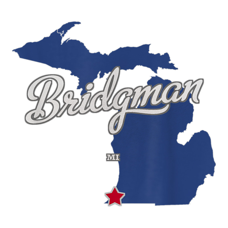 Bridgman Michigan Mi Map Bomber Jacket | Artistshot