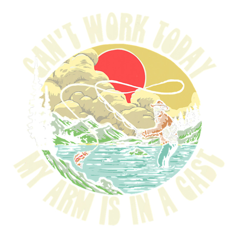 Sorry I Cant Work My Arm Is In A Cast Funny Fishing Vintage Bomber Jacket | Artistshot