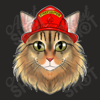 Cat Lover I Fireman Cat I Firefighter Siberian Cat Premium Ladies Fitted T-shirt | Artistshot