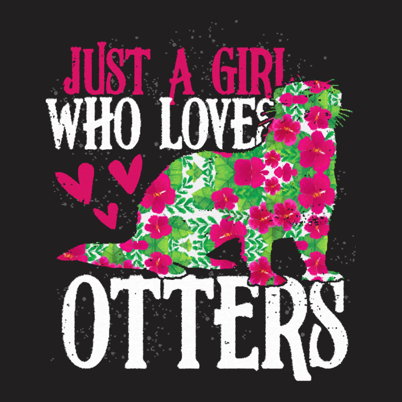 Otter Lover T  Shirt Girl Love Otter Grunge Vintage T  Shirt T-shirt | Artistshot