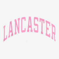 Lancaster California Ca Varsity Style Pink Text Urban Heavy T-shirt | Artistshot