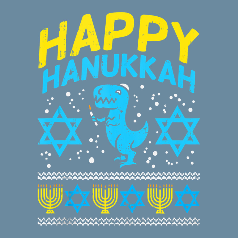 Happy Hanukkah Jewish Trex Ugly Chanukah Sweater Boy Gift Urban Heavy T-shirt by Cardenas | Artistshot