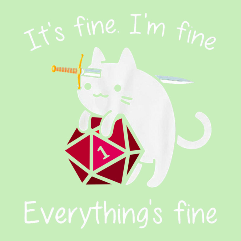 It's Fine. I'm Fine. Everything Is Fine Cat Dice Urban Heavy T-shirt | Artistshot