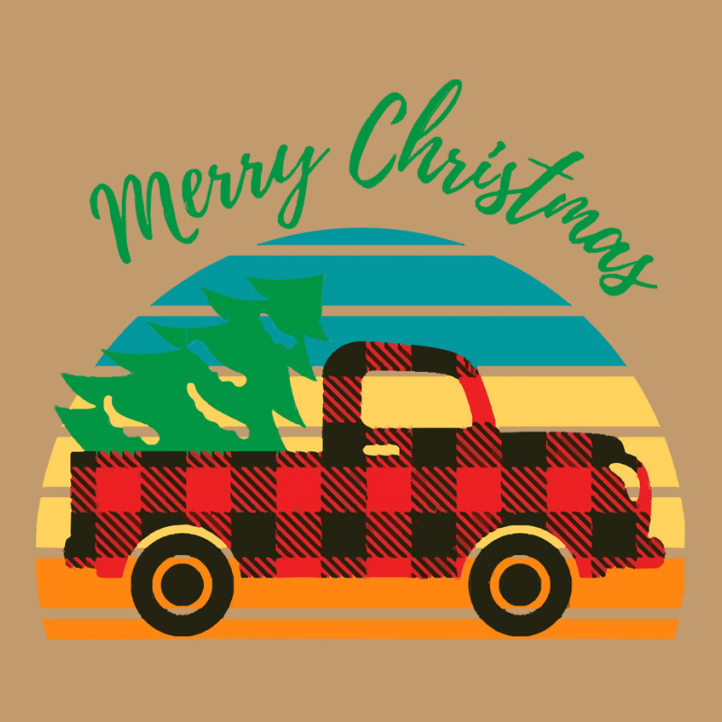 Merry Christmas Truck Tree Red Plaid Merry Christmas Truck Tree Red Pl Urban Heavy T-shirt by kerchingparticular | Artistshot