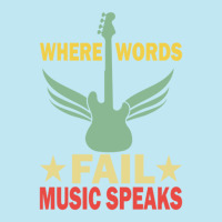 Where Words Fail Music Speaks Funny Vintage Guitar Musician Guitarist  Urban Pullover Hoodie | Artistshot