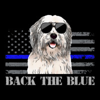 Old English Sheepdog Thin Blue Line American Flag Police Dog Premium V-neck Tee | Artistshot