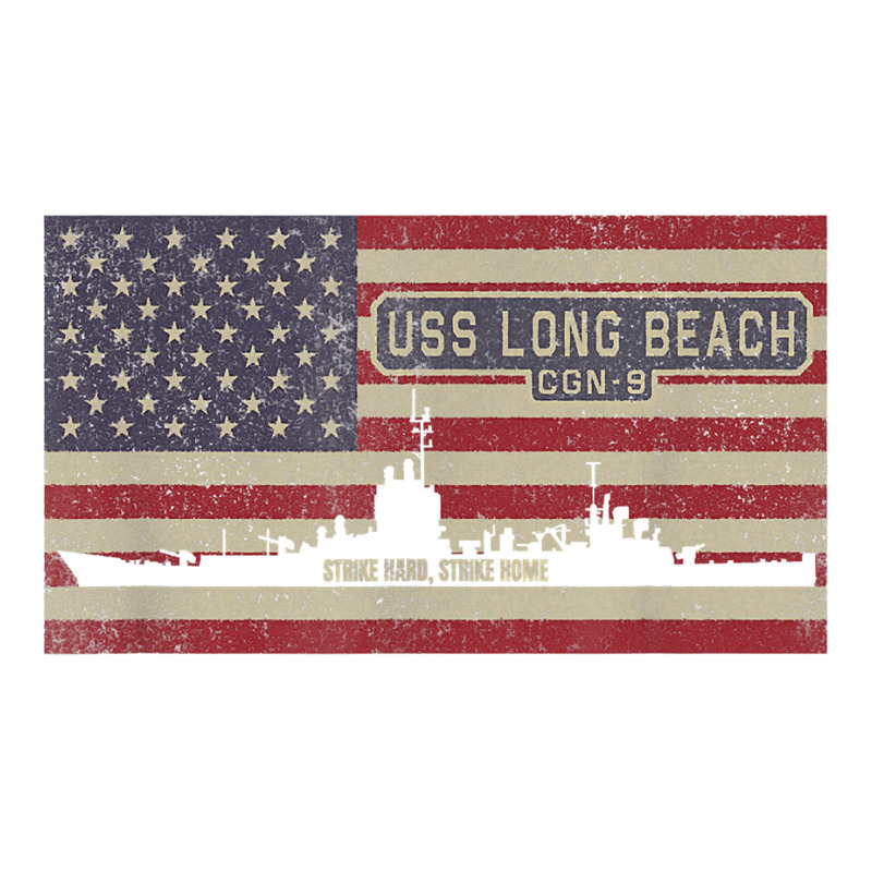 Uss Long Beach Cgn-9 Guided Missile Cruiser American Flag Bomber Jacket | Artistshot