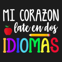 Mi Corazon Late En Dos Idiomas Bilingual T Shirt Beanie | Artistshot