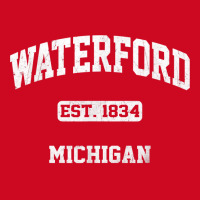 Waterford Michigan Mi Vintage State Athletic Style T Shirt Pom Pom Beanie | Artistshot