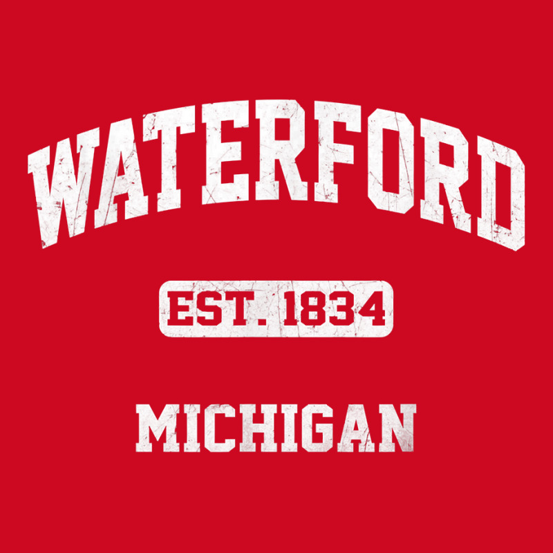 Waterford Michigan Mi Vintage State Athletic Style T Shirt Pom Pom Beanie | Artistshot