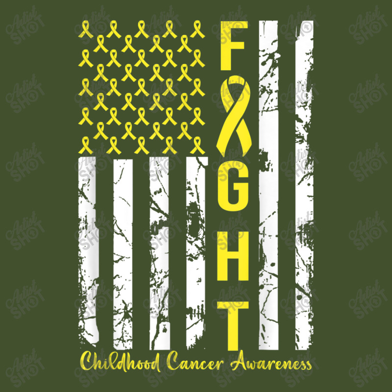 American Flag Gold Ribbon Fight Childhood Cancer Awareness Sun Shade Cap by LaytonDesign | Artistshot