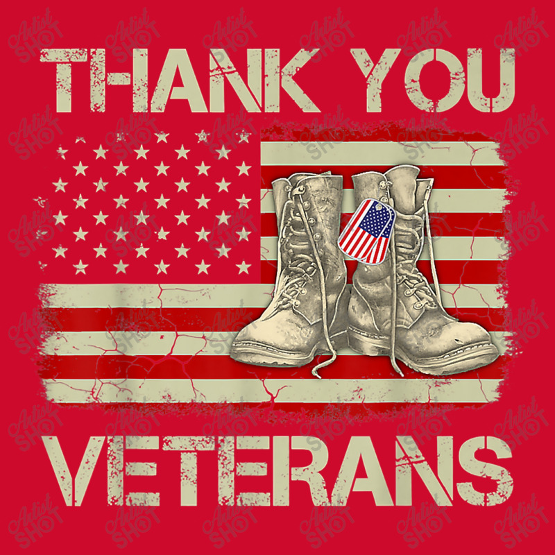 Thank You Veterans Combat Boots Veteran Day American Flag Retro Trucker Cap by Yuh2105 | Artistshot