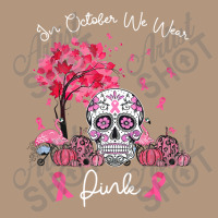 In October We Wear Pink Sugar Skull Moon Breast Cancer Long Sleeve T S Retro Trucker Cap | Artistshot