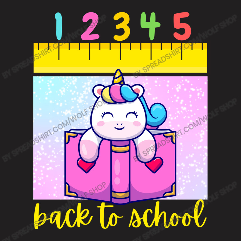 Cute Unicorn Reading Book Back To School T-shirt | Artistshot