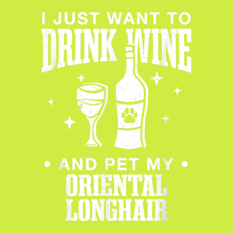 Drink Wine And Pet My Oriental Longhair Cat Dog Breed Funny T Shirt Adjustable Baseball Cap | Artistshot