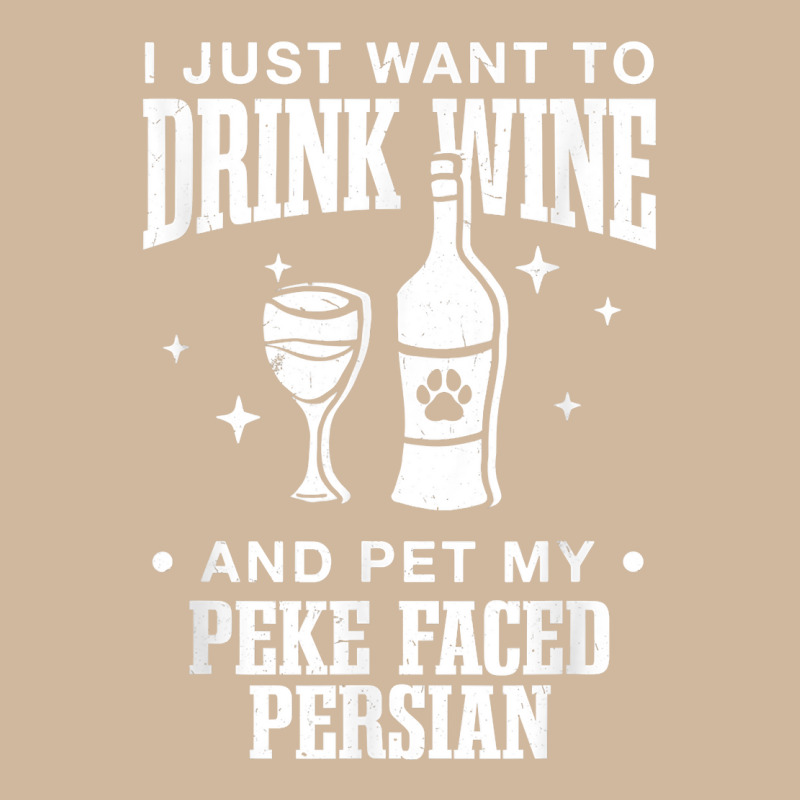 Drink Wine And Pet My Peke Faced Persian Cat Dog Breed Funny T Shirt Adjustable Baseball Cap by cm-arts | Artistshot