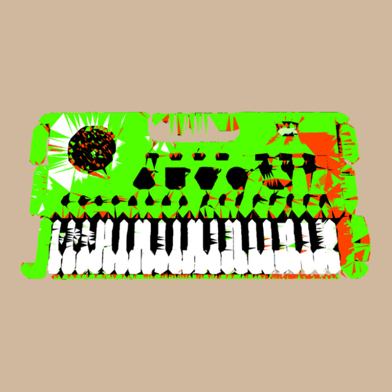 Retro Green Keyboard Synthesiser - Glitchy Mix Adjustable Baseball Cap | Artistshot